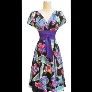 Trashy Diva Obi Dress in Tropical Flowers EUC